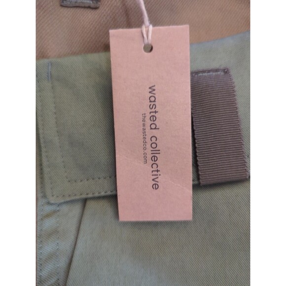 New Wasted Collective Cargo Hiking Field Pants Size Small Green Brown Japan NWT - Picture 6 of 11